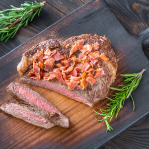 Sliced beef steak